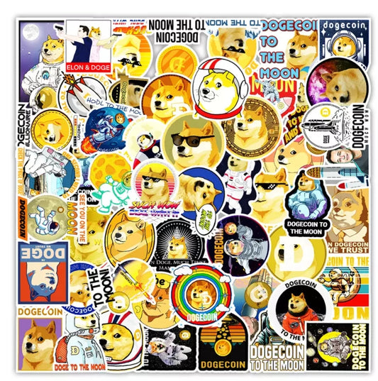 Shiba II Themed Stickers - 50 Pack