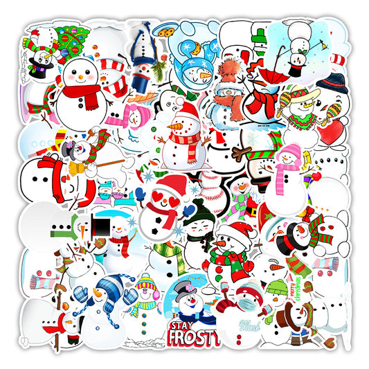 Snowman Theme Stickers - 50 Pack