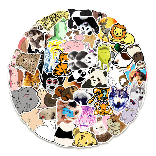 Cute Animals Themed Stickers - 50 Pack