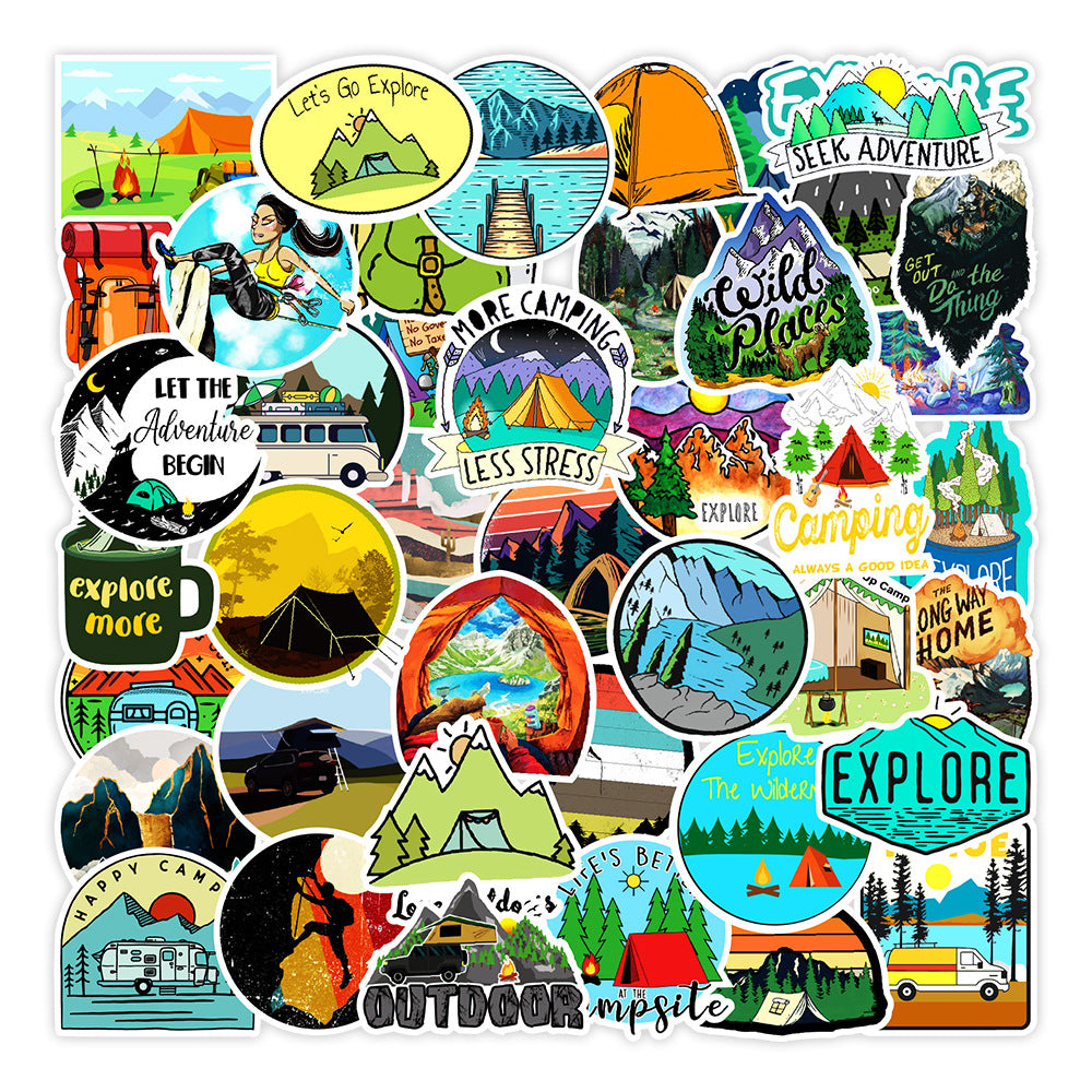 Mountain Themed Stickers - 50 Pack