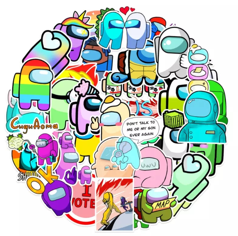 Cartoon Themed Stickers - 50 pack – A&I Family Wholesale