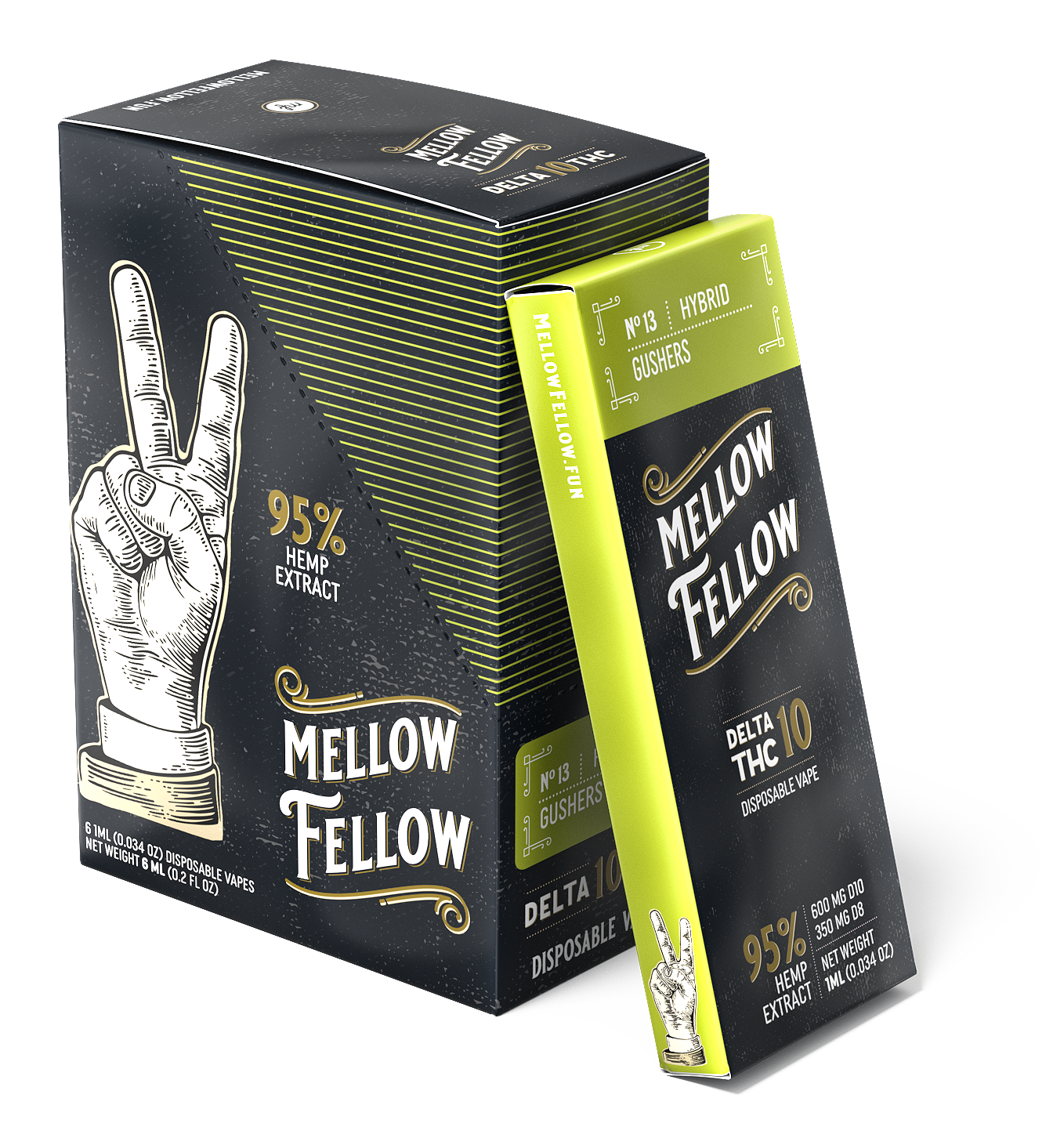 Mellow Fellow- 1 Gram Delta 10 Disposable