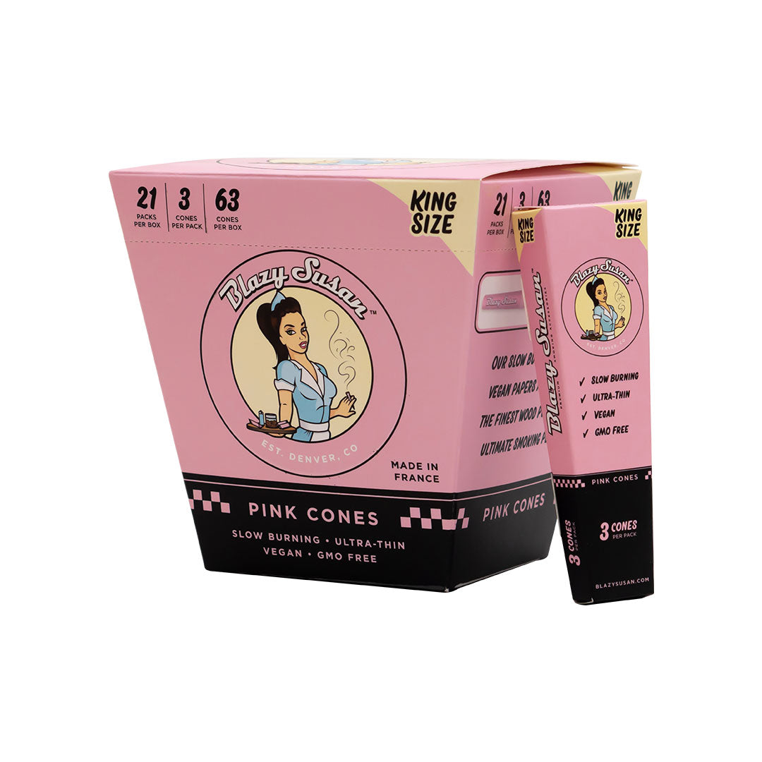 Blazy Susan Pink Pre-Rolled Cones King Size