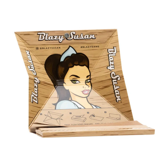 Blazy Susan - Unbleached Deluxe Rolling Paper Kit | King Size